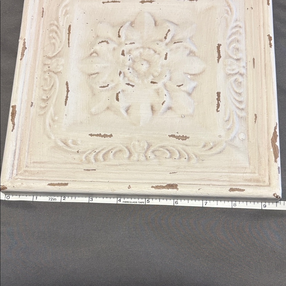 Southern Living At Home Distressed Cream Decorative Wall Plaques - Set of 2 - Picture 3 of 6
